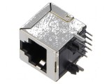 Conector RJ45 soclu PIN 8 Cat 6 ecranat 8p8c THT
