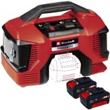 Einhell Pressito 18/21 PXC + Twinpack - Compresor aer 10.5 bar + Set 2 acumulatori Li-Ion 18 V 4 Ah