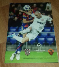 Program Fotbal CFR Cluj AS Roma 2010 Champions league bilet Romania foto