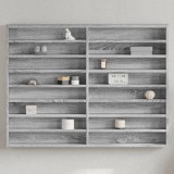 vidaXL Dulap cu vitrină, sonoma gri, 100x8,5x75 cm, lemn prelucrat