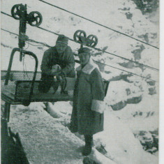 WW1 MILITARY A TELEFERIC "WIRE WAY" ON THE ALPS MOUNTAINS VINTAGE REAL POSTCARD