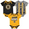 Boston Bruins body de copii 3v1 Loyal Buddies Creeper Set - Batole 3-6 Měs&iacute;ců