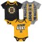 Boston Bruins body de copii 3v1 Loyal Buddies Creeper Set - Batole 3-6 Měs&iacute;ců