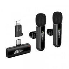 Lavaliera HOCO L20A, USB-C / Lightning, Set 2 bucati, Neagra