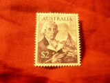 Timbru Australia 1966 - Personalitati - George Bass , val 2$ violet ,fara guma