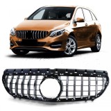 Grila sport neagra lucioasa cu crom, potrivita pentru Mercedes B-Class W246 14-18 Performance AutoTuning