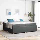 VidaXL Cadru de pat Altele Gri &icirc;nchis 200 x 200 cm țesătură