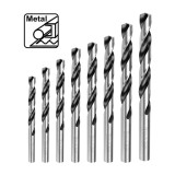 Set Burghie HSS Metal 8 buc INGCO AKDB1088, otel de inalta calitate, dimensiuni 3-10mm, DIN 338