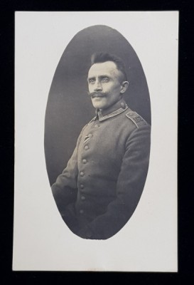 MILITAR GERMAN , PORTRET IN STUDIO , CARTE POSTALA ILUSTRATA , MONOCROMA, NECIRCULATA, PERIOADA PRIMULUI RAZBOI MONDIAL foto