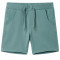 Pantaloni scurti pentru copii cu snur, albastru petrol &icirc;nvechit, 128 GartenMobel Dekor