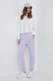 Cumpara ieftin United Colors of Benetton pantaloni de trening culoarea violet, neted