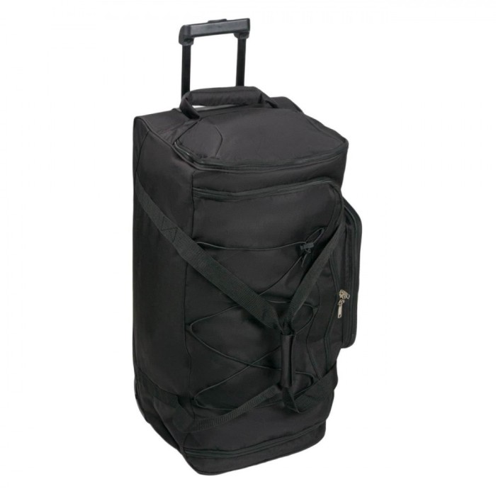 Geantă de Voiaj, Troler, Capacitate 86.9L, Poliester, Negru