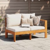 VidaXL Canapea de grădină cu 1 cotieră/2 locuri, lemn masiv de acacia 367624