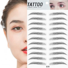 Stickere 4d tatuaj pentru sprancene efect de microblading, negru