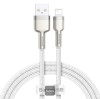 Cablu USB to Lightning 18W 2.4A 480Mbps 1M Alb Baseus CALJK-A02 Cafule Series Metal