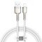 Cablu USB to Lightning 18W 2.4A 480Mbps 1M Alb Baseus CALJK-A02 Cafule Series Metal