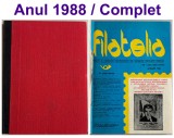 Romania 1988 - Lot 12 reviste filatelice romanesti FILATELIA / An XXXVII complet, colegate in volum cartonat