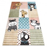 Covor FUN Pets pentru copii, animale, colorat multi, 140x190 cm