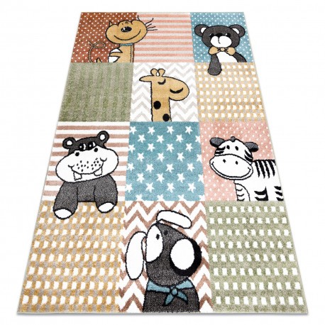 Covor FUN Pets pentru copii, animale, colorat multi, 160x220 cm