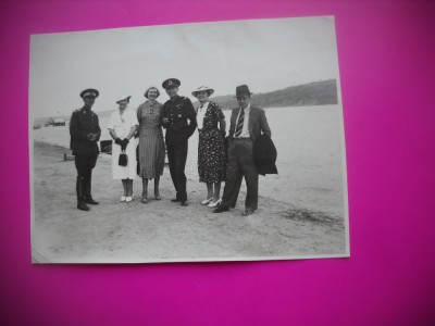 HOPCT 455 WZ ROMANIA MILITARI PE MALUL DUNARII - FOTOGRAFIE VECHE TIP CP foto