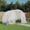 Gossi sera cu un cadru din otel, alb, 6 m2, 3x2x2 m