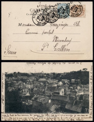 France 1904 Old postcard Postal stationery Bolbec to Switzerland DB.151 foto