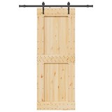 VidaXL Ușă glisantă cu set de feronerie 85x210 cm, lemn masiv de pin