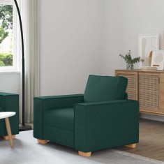Gossi canapea fotoliu verde inchis, 60 cm, material textil