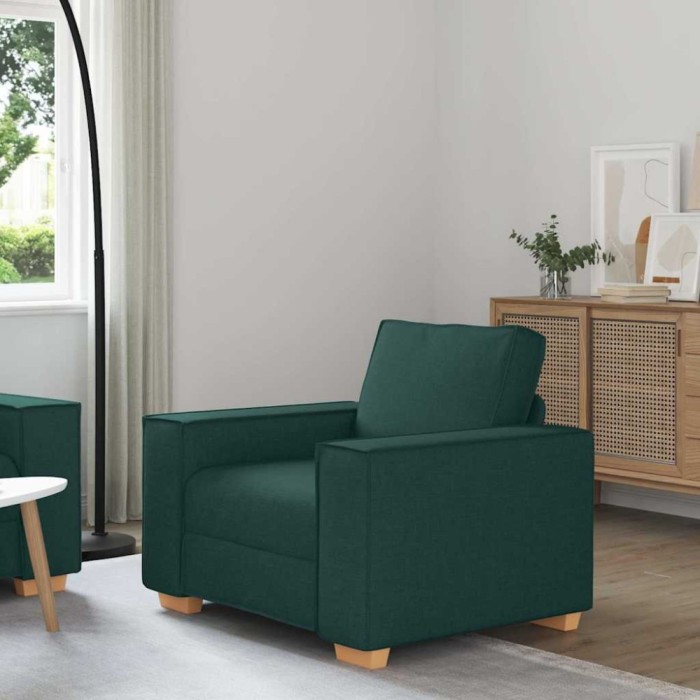 vidaXL Canapea fotoliu verde &icirc;nchis, 60 cm, material textil