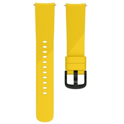 Curea silicon, compatibila Bradley Timepiece, telescoape Quick Release, 20mm, Galben foto