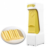 Feliator manual de unt material plastic, design usor si practic, 20x6x8.5 cm, Butter Cutter, alb