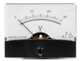 Voltmetru pe panou MONACOR 0&divide;30V Clasa 2 &Oslash;37,5mm