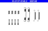 ATE 03.0137-9148.2 set accesorii, saboti frana parcare