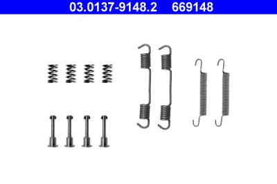 ATE 03.0137-9148.2 set accesorii, saboti frana parcare foto