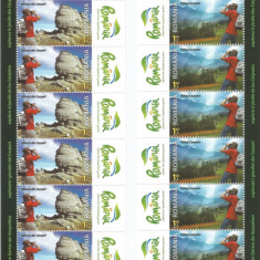 |Romania, LP 1873c/2010, minicoli de 10 timbre si 10 viniete cu manseta il., MNH
