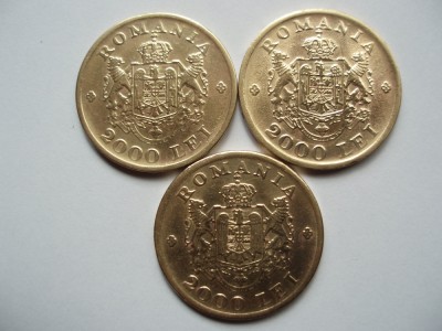 ROMANIA - LOT 2000 LEI 1946 - 3 MONEDE , L14.52 foto