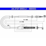 Cablu frana mana Fiat Bravo 2 (198), Stilo (192), Ate 24372705532, parte montare : Stanga, Spate