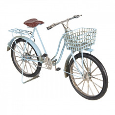 Macheta Bicicleta Retro din metal albastru 30 cm x 10 cm x 17 h foto