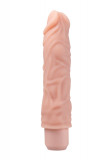 Vibrator Realist Dr. David, 10 Moduri Vibratii, Silicon Lichid, Natural, 21.5 cm