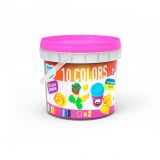 Set plastilina si accesorii pentru modelaj 10 culori pentru fete Lovin, 1 bucata, Oktoclay