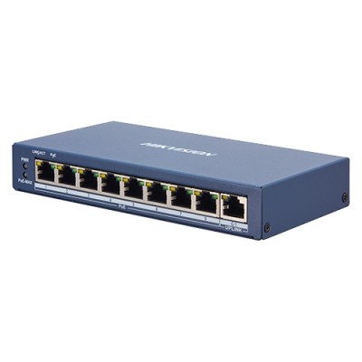 Switch 8 porturi PoE, 1 port uplink RJ45, SMART Management - HIKVISION DS-3E1309P-EI SafetyGuard Surveillance foto