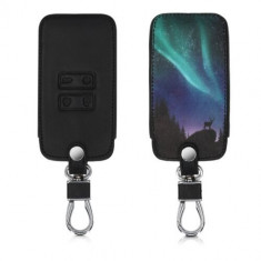 Husa Cheie Auto pentru Renault/Dacia, 4 Butoane, Keyless Go, Piele ecologica, Multicolor, 44637.37