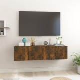 VidaXL Dulapuri TV suspendate 2 buc. stejar fumuriu 60x30x30 cm