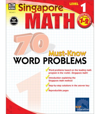 Singapore Math 70 Must-Know Word Problems, Level 1 Grades 1-2 foto