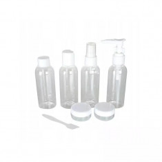 Set 6 recipiente cosmetice din plastic, Gonga® Transparent