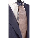 Cumpara ieftin Cravata Matase Naturala Barbati, Model Unicat, Maro Cameleon Bleumarin, 148cm, Luxury Made in Italy, Cadou Elegant