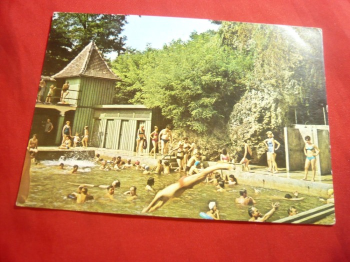 Ilustrata Bazna - Strandul , circulat 1973
