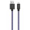 Cablu Date si Incarcare USB la Lightning Goui, 1 m, Bleumarin G-8PINFASHIONJB