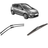 Cumpara ieftin Set 3 stergatoare RENAULT GRAND SCENIC III (JZ0/1_) din 2009-2016, pentru parbriz si luneta fata si spate auto, Bosch Twin-Aerotwin, din cauciuc silic