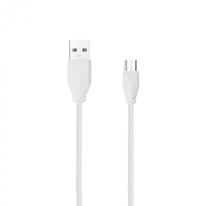 Cablu Date Micro Usb Awei Textil 1m Alb